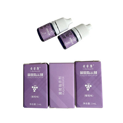 Plak 3mL/Şişe Yerine Kilitlemek İçin Üzüm Aromalı İki Renkli Diş Plağı Göstergesi
